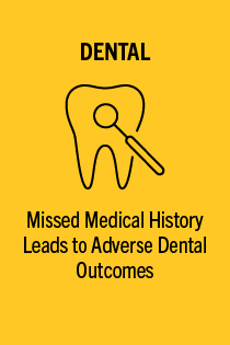 TDE 231293.0  Missed Medical History Leads to Adverse Dental Outcomes (Claims Corner) Banner